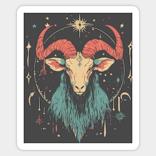 Pastel Capricorn Zodiac Sign - Surreal Pop Art Sticker